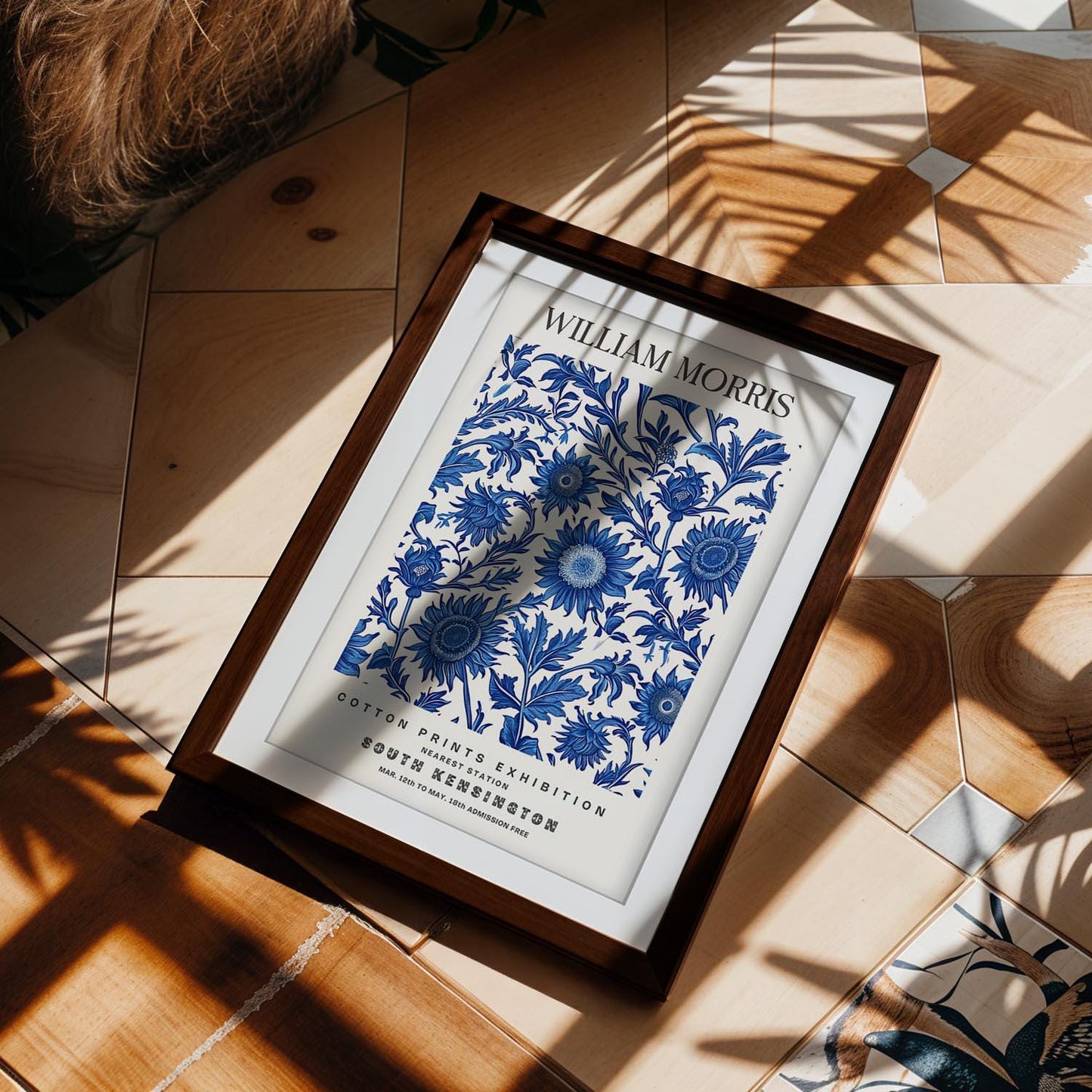 William Morris African Marigold Print, V&A Museum Exhibition Poster, Arts and Crafts Lily Wall Art, Vintage Giclee Paper Print, Framed