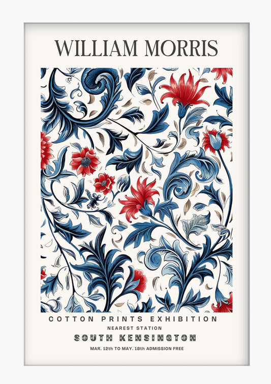 William Morris Snakehead Art Print, V&A Museum Exhibition Poster, Dark Botanical Wall Art, Giclee Paper Print, Arts and Crafts Framed Poster