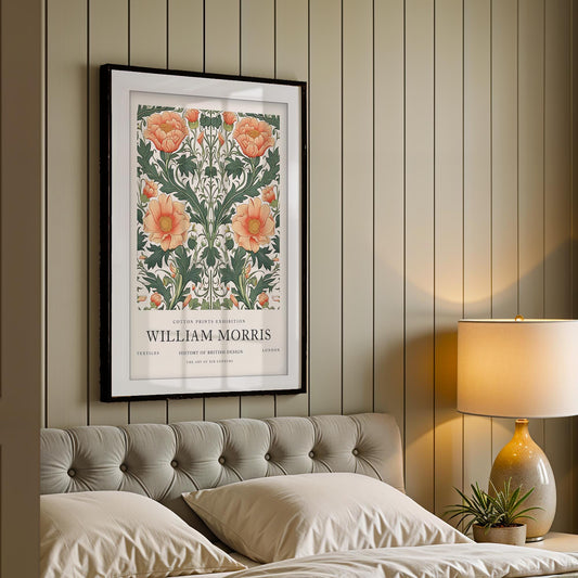 William Morris Windrush Art Print, V&A Museum Exhibition Poster, Art Nouveau Botanical Wall Art, Giclee Paper Print, Framed Art Poster
