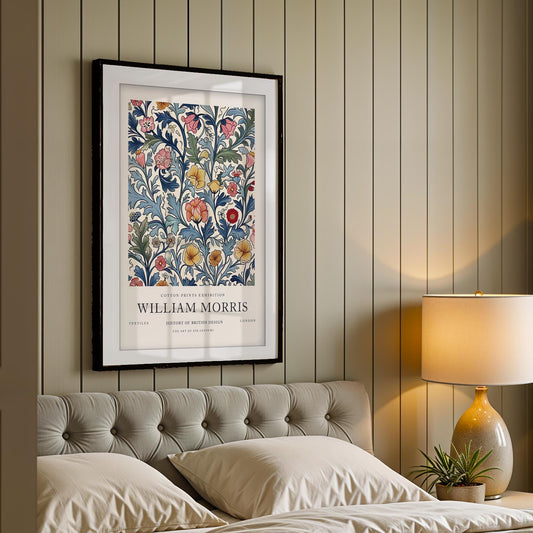 William Morris Anemone Art Print, History of British Design Poster, Red Floral Wall Art, Giclee Museum Poster, Vintage London Gallery Decor