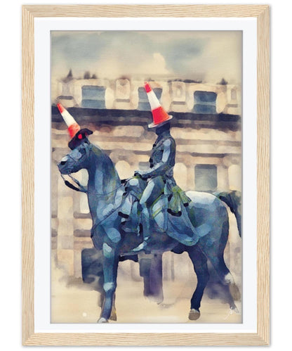 Duke of Wellington Statue Print | Traffic Cone Glasgow Art | Watercolour Scottish Decor