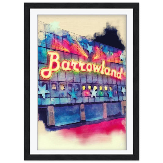 Barrowland Ballroom Glasgow Watercolour Print – Iconic Neon Stars Venue Art