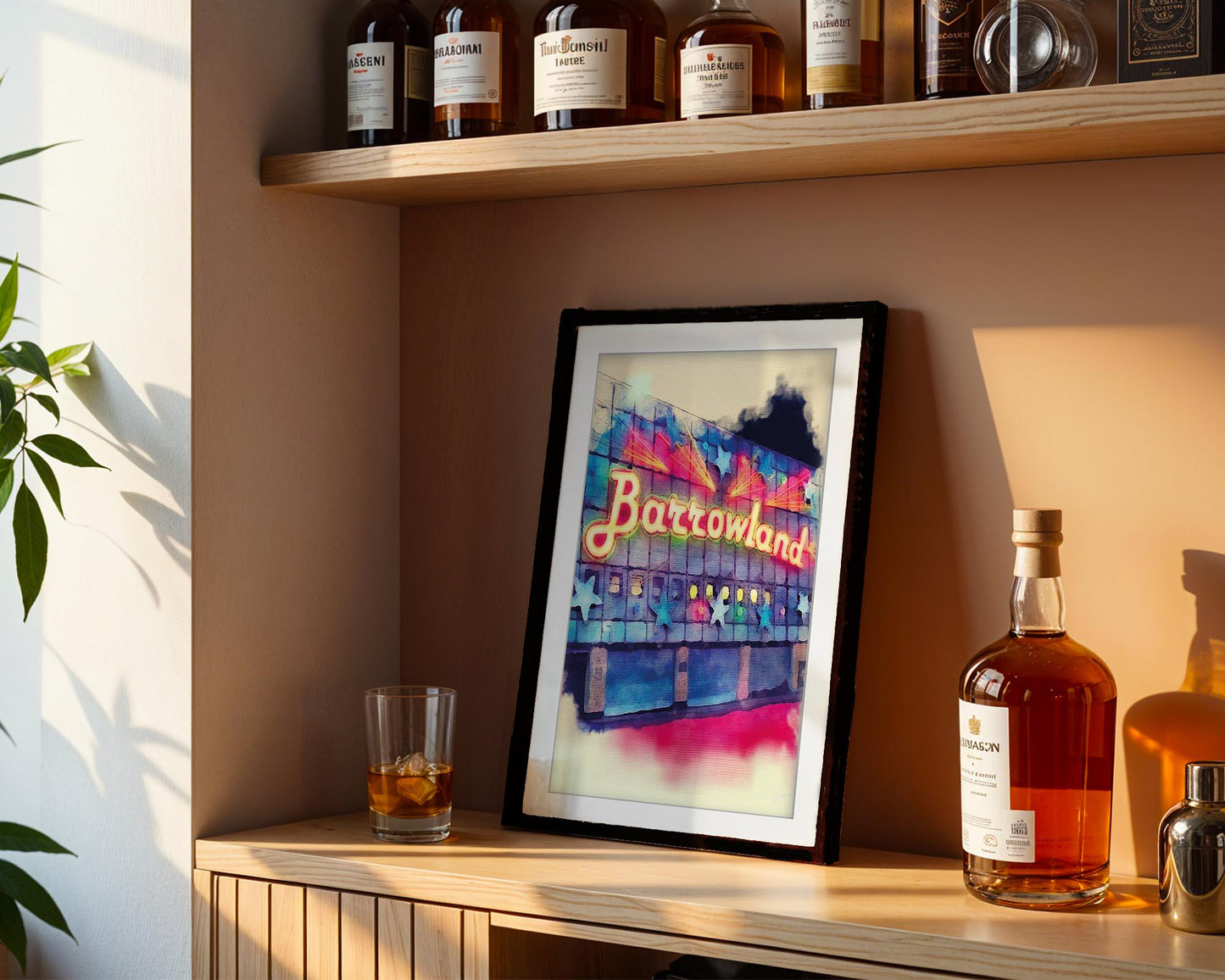 Barrowland Ballroom Glasgow Watercolour Print – Iconic Neon Stars Venue Art