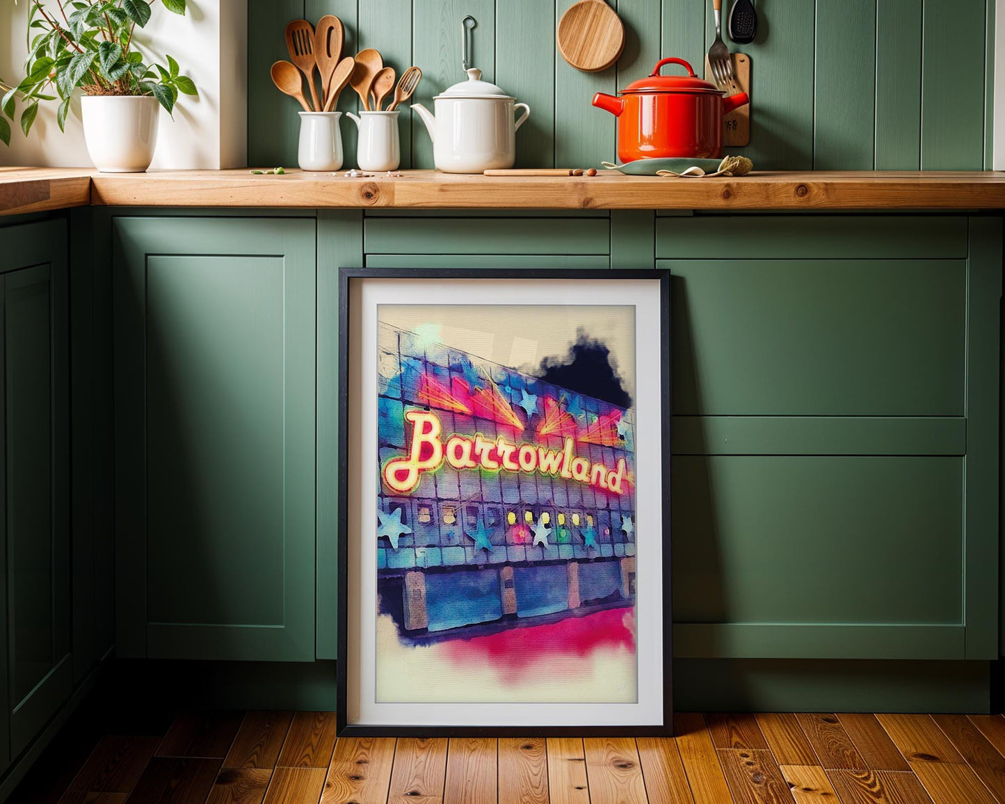 Barrowland Ballroom Glasgow Watercolour Print – Iconic Neon Stars Venue Art