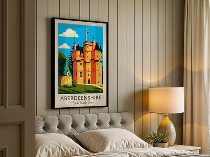 Aberdeenshire Castle Print – Craigievar Scotland Travel Poster