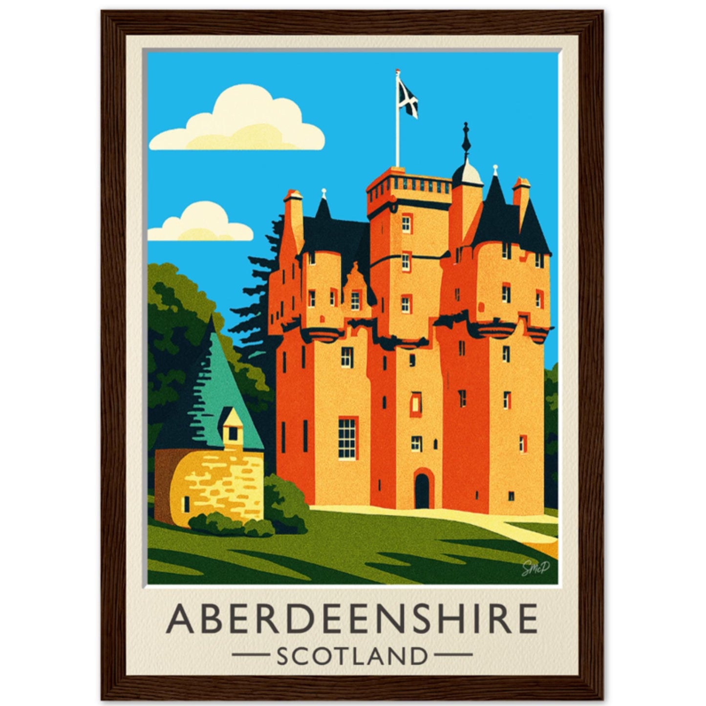 Aberdeenshire Castle Print – Craigievar Scotland Travel Poster