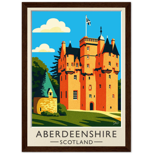 Aberdeenshire Castle Print – Craigievar Scotland Travel Poster