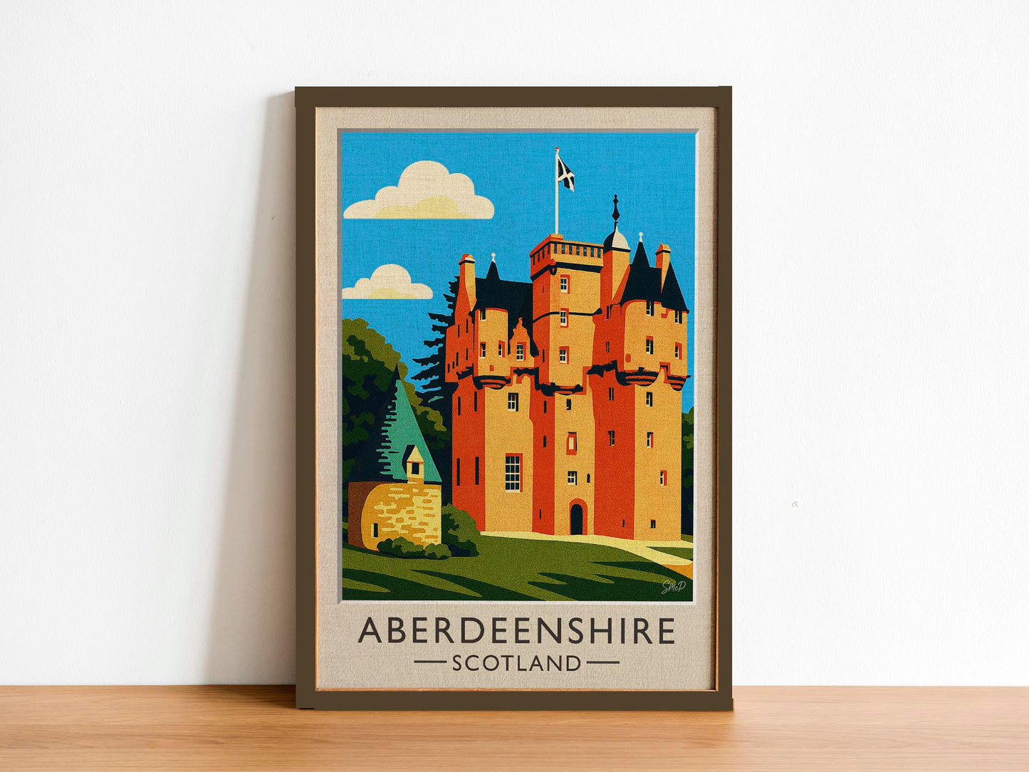 Aberdeenshire Castle Print – Craigievar Scotland Travel Poster