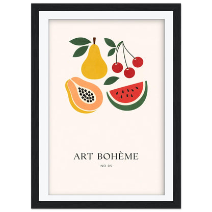 Art Boheme Print, Abstract Kitchen Wall Art, Mid Century Modern Minimalist Poster, Eclectic Gallery Wall Decor, Framed Giclee Art Print