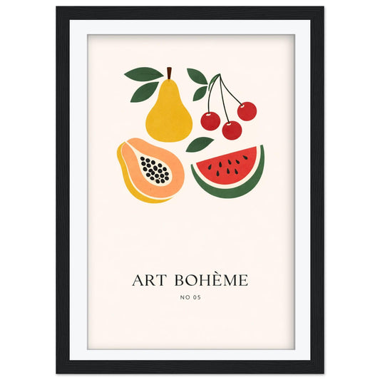 Art Boheme Print, Abstract Kitchen Wall Art, Mid Century Modern Minimalist Poster, Eclectic Gallery Wall Decor, Framed Giclee Art Print