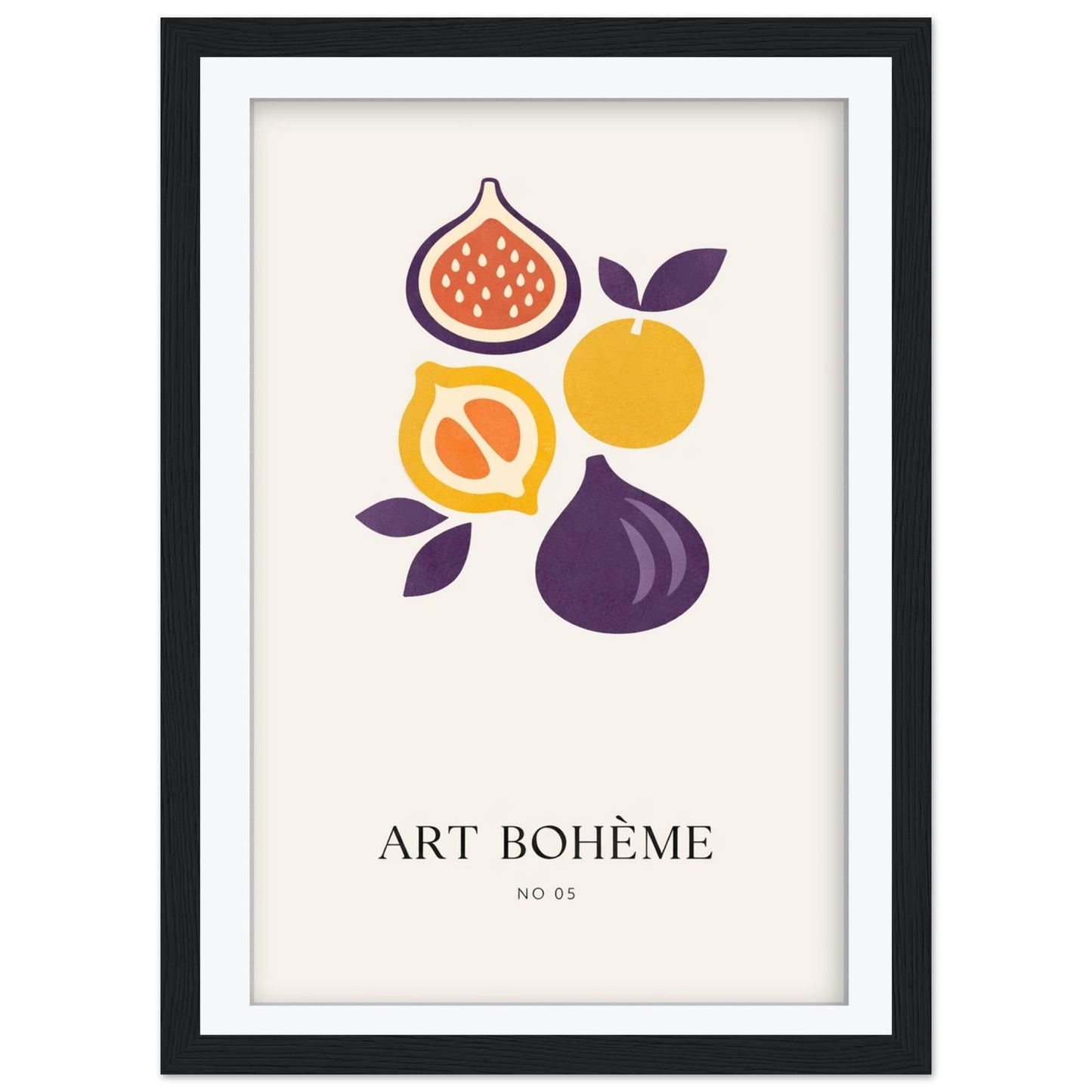Art Boheme Abstract Print, Mid Century Modern Kitchen Wall Art, Minimalist Terracotta Poster, Eclectic Gallery Decor, Framed Giclee Art
