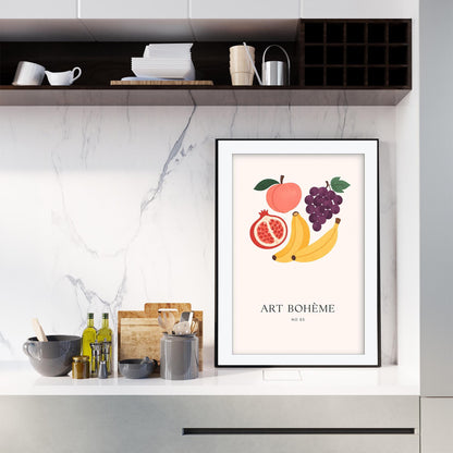Art Boheme No 05 Abstract Print, Mid Century Modern Kitchen Wall Art, Minimalist Sage Green Poster, Eclectic Gallery Decor, Wall Art