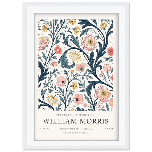 William Morris V&A Museum Print, Cray Floral Exhibition Poster, Arts and Crafts Biophilic Wall Art, Vintage Giclee Paper Print, Framed