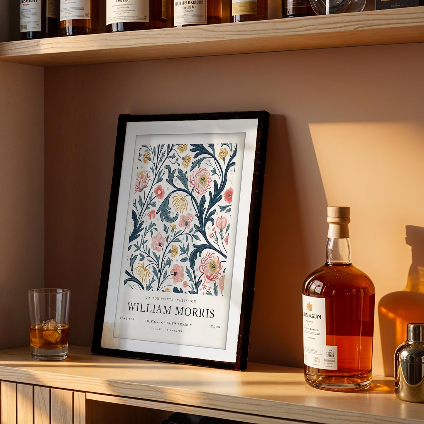 William Morris V&A Museum Print, Cray Floral Exhibition Poster, Arts and Crafts Biophilic Wall Art, Vintage Giclee Paper Print, Framed