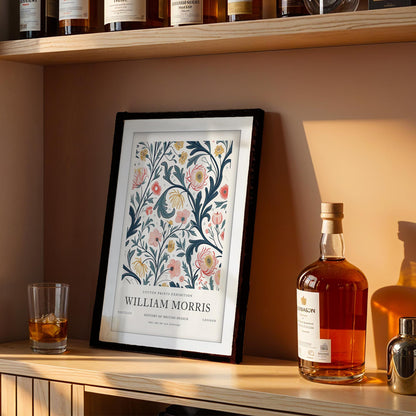 William Morris V&A Museum Print, Cray Floral Exhibition Poster, Arts and Crafts Biophilic Wall Art, Vintage Giclee Paper Print, Framed