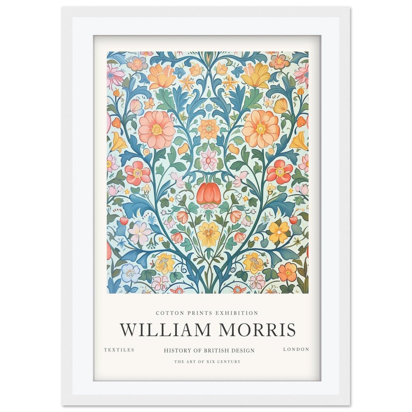 William Morris Snakehead Art Print, V&A Museum Exhibition Poster, Arts Crafts Biophilic Wall Art, Vintage Giclee Paper Print, Framed Poster