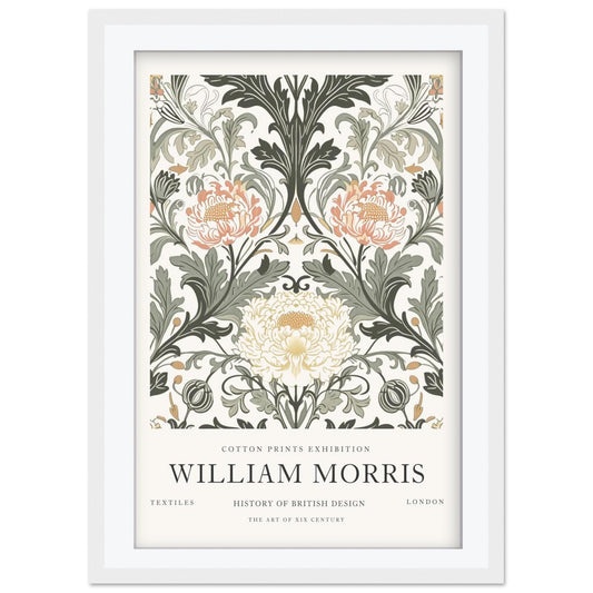 William Morris V&A Exhibition Art, Pimpernel Floral Museum Poster, Arts and Crafts Moody Wall Art, Vintage Print, Framed Poster