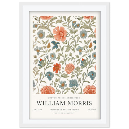 William Morris Peony Art Print, V&A Museum Exhibition Poster, Arts and Crafts Flower Wall Art, Giclee Paper Print, Framed Botanical Art