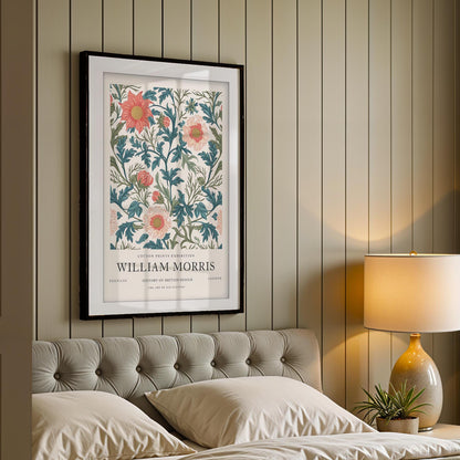 William Morris Lodden Art Print, V&A Museum Exhibition Poster, Arts and Crafts Flower Wall Art, Giclee Paper Print, Framed Botanical Art