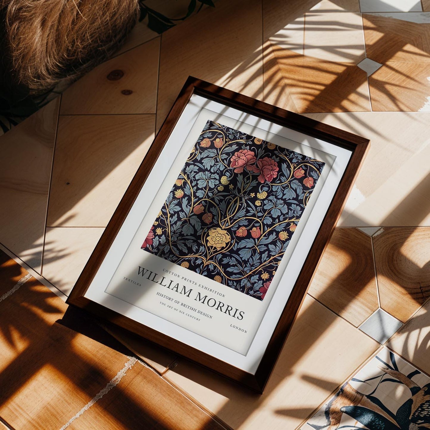 William Morris Cray Art Print, V&A Museum Exhibition Poster, Arts and Crafts Flower Wall Art, Giclee Paper Print, Framed Art Poster