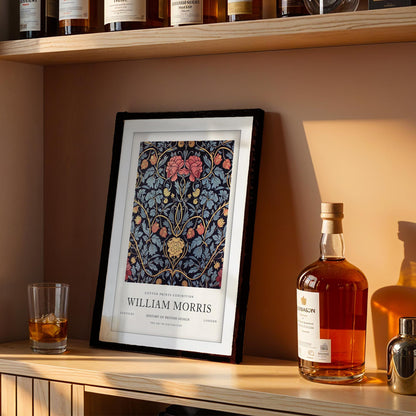 William Morris Cray Art Print, V&A Museum Exhibition Poster, Arts and Crafts Flower Wall Art, Giclee Paper Print, Framed Art Poster