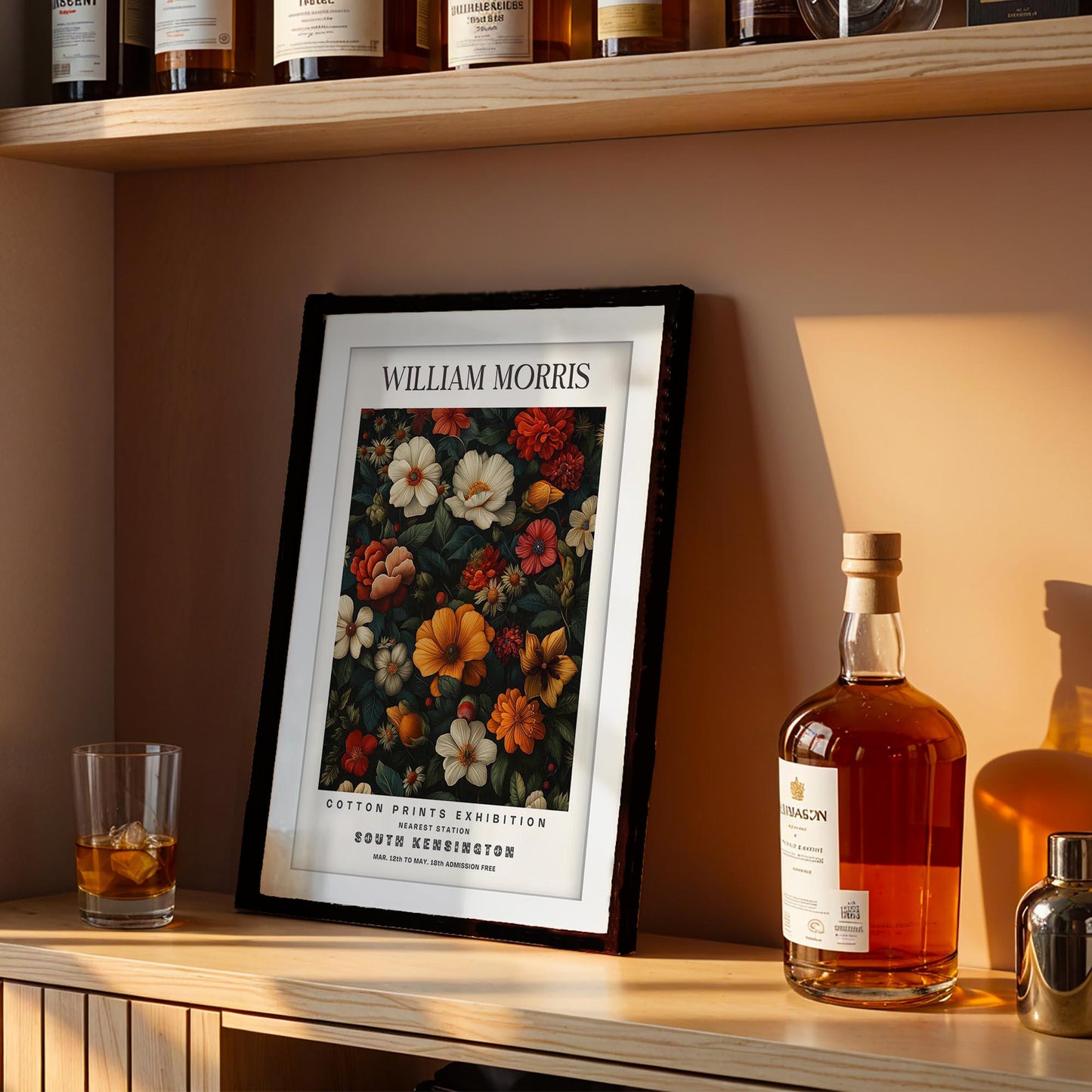 William Morris Eyebright Art Print, V&A Museum Exhibition Poster, Art Nouveau Floral Wall Art, Giclee Paper Print, Framed Art Print Poster
