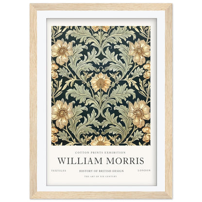 William Morris Anemone Art Print, V&A Museum Exhibition Poster, Arts and Crafts Floral Wall Art, Giclee Paper Print, Framed Art Poster Set