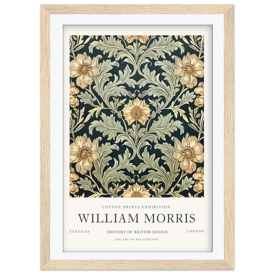 William Morris Anemone Art Print, V&A Museum Exhibition Poster, Arts and Crafts Floral Wall Art, Giclee Paper Print, Framed Art Poster Set