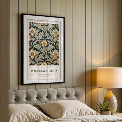 William Morris Anemone Art Print, V&A Museum Exhibition Poster, Arts and Crafts Floral Wall Art, Giclee Paper Print, Framed Art Poster Set