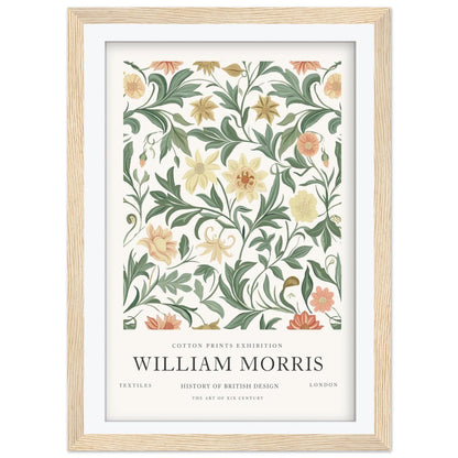 William Morris Dark Floral Art Print, V&A Museum Exhibition Poster, Moody Botanical Wall Art, Giclee Paper Print, Dark Academia Framed Art