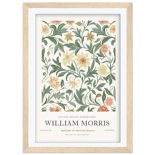 William Morris Dark Floral Art Print, V&A Museum Exhibition Poster, Moody Botanical Wall Art, Giclee Paper Print, Dark Academia Framed Art