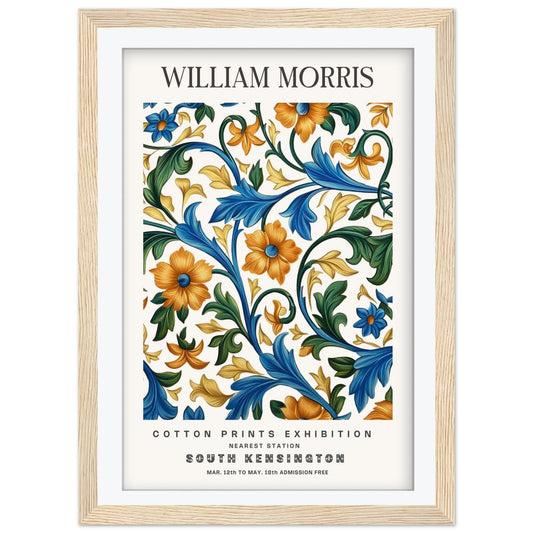 William Morris Exhibition Art Print, South Kensington Floral Poster, Arts and Crafts Bird Print, Giclee Paper Poster, Vintage Museum WallArt