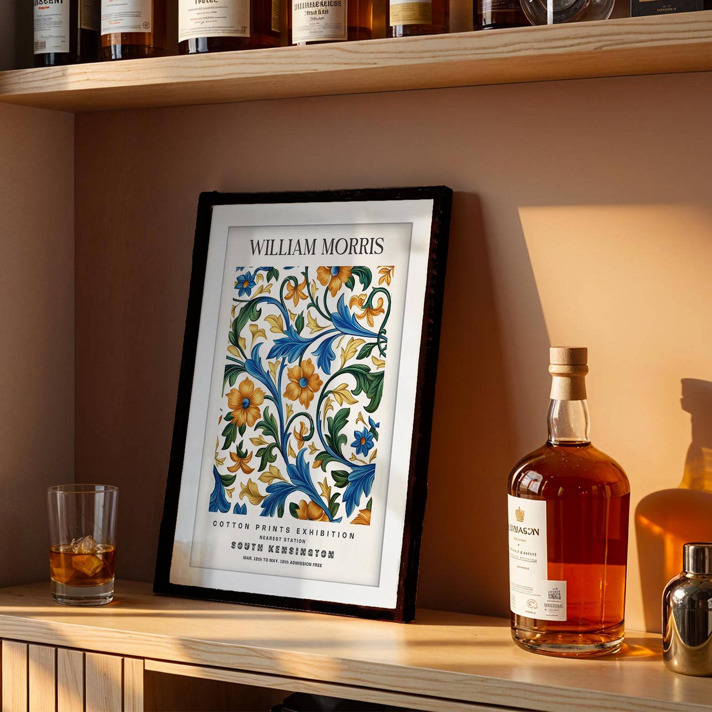 William Morris Exhibition Art Print, South Kensington Floral Poster, Arts and Crafts Bird Print, Giclee Paper Poster, Vintage Museum WallArt