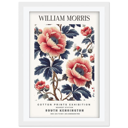 William Morris Red Peony Art Print, History of British Design Poster, Victorian Floral Wall Art, Giclee Poster, London Museum Art Decor