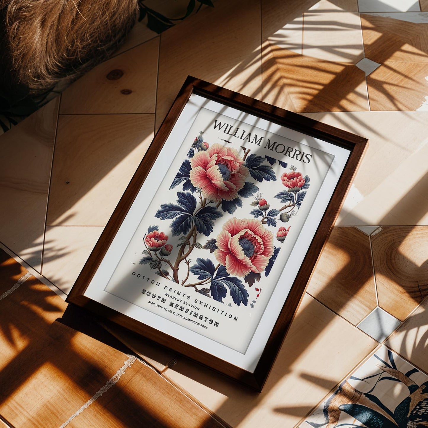 William Morris Red Peony Art Print, History of British Design Poster, Victorian Floral Wall Art, Giclee Poster, London Museum Art Decor