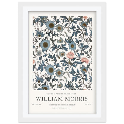 William Morris Daisy Art Print, History of British Design Poster, Blue Botanical Wall Art, Giclee Museum Poster, Vintage London
