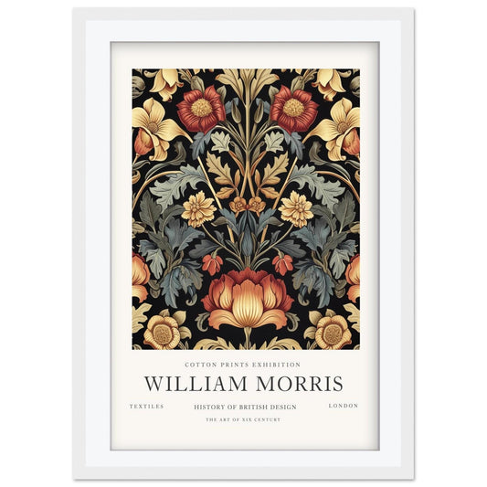William Morris Golden Tulip Art Print, History of British Design Poster, Moody Symmetrical Wall Art,Vintage London Gallery Decor