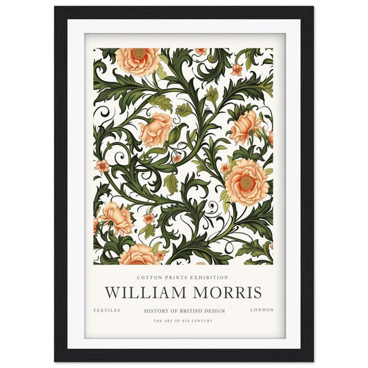 William Morris Peony Art Print, History of British Design Poster, Sage Green Botanical Wall Art, Giclee Poster, Vintage London Gallery Decor