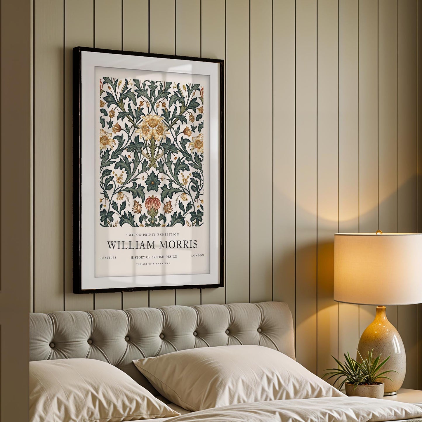 William Morris Peony Art Print, History of British Design Poster, Pink Floral Wall Art, Museum Poster, South Kensington Exhibition Decor
