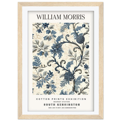 William Morris South Kensington Exhibition Poster - Blue Botanical Wall Art