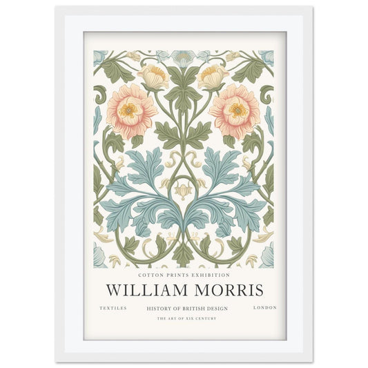 William Morris Centenary Print, Arts and Crafts Movement Poster, V&A Museum Floral Wall Art, Botanical Giclee Paper Print, Framed Art