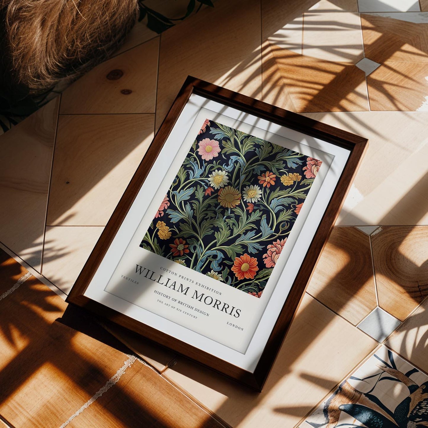 William Morris Strawberry Thief Print, V&A Museum Exhibition Poster, Arts and Crafts Bird Wall Art, Vintage Print, Framed Botanical Art