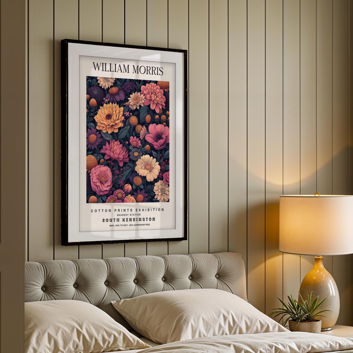 William Morris Seaweed Art Print, V&A Museum Exhibition Poster, Arts and Crafts Coastal Wall Art, Vintage Print, Framed Botanical Art