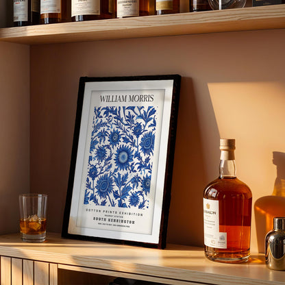 William Morris African Marigold Print, V&A Museum Exhibition Poster, Arts and Crafts Lily Wall Art, Vintage Giclee Paper Print, Framed