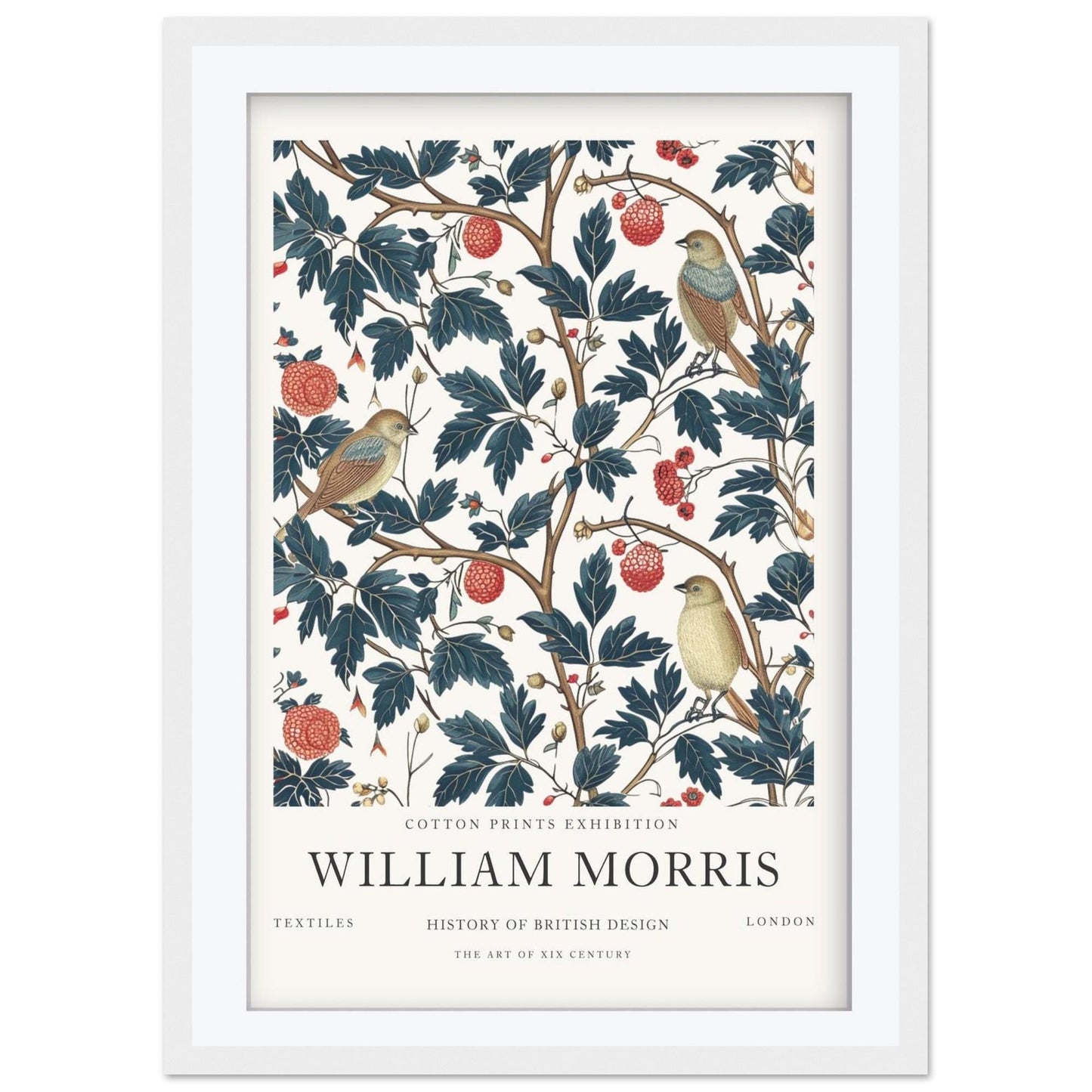 William Morris Wandle Art Print, V&A Museum Exhibition Poster, Arts and Crafts Meadow Wall Art, Giclee Paper Print, Framed Botanical Poster