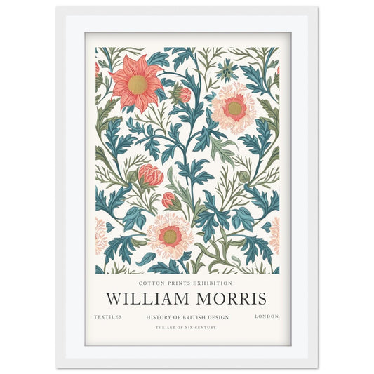 William Morris Lodden Art Print, V&A Museum Exhibition Poster, Arts and Crafts Flower Wall Art, Giclee Paper Print, Framed Botanical Art
