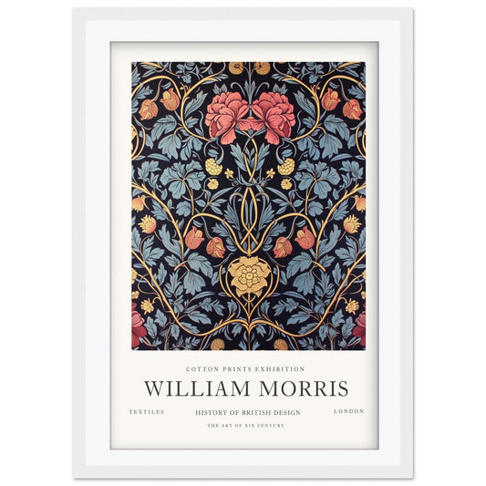 William Morris Cray Art Print, V&A Museum Exhibition Poster, Arts and Crafts Flower Wall Art, Giclee Paper Print, Framed Art Poster