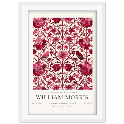 William Morris Strawberry Thief Print, V&A Museum Exhibition Poster, Arts and Crafts Flower Wall Art, Giclee Paper Print, Framed Art Poster