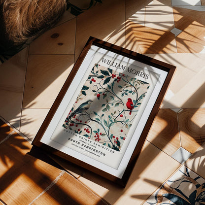William Morris Compton Art Print, V&A Museum Exhibition Poster, Arts and Crafts Flower Wall Art, Giclee Paper Print, Framed Art Poster