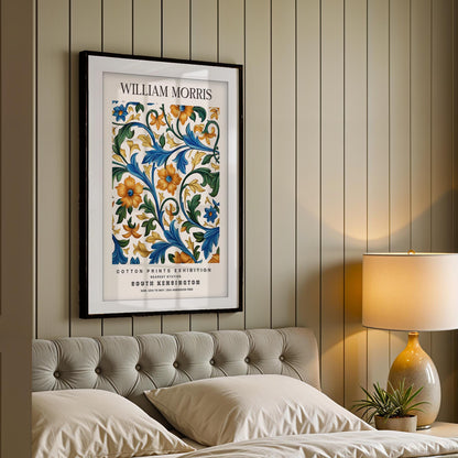 William Morris Exhibition Art Print, South Kensington Floral Poster, Arts and Crafts Bird Print, Giclee Paper Poster, Vintage Museum WallArt